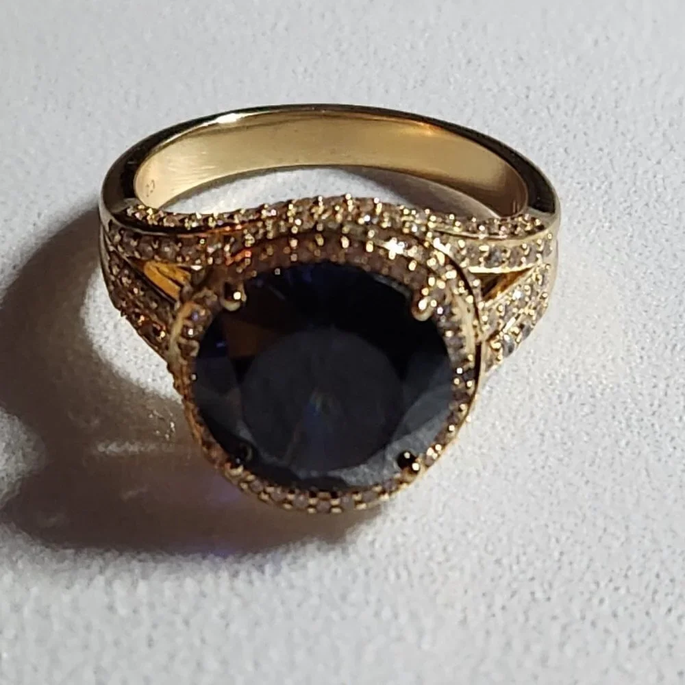 Bella Luce Yellow Ring Tanzanite Diamond Simulants Size 10